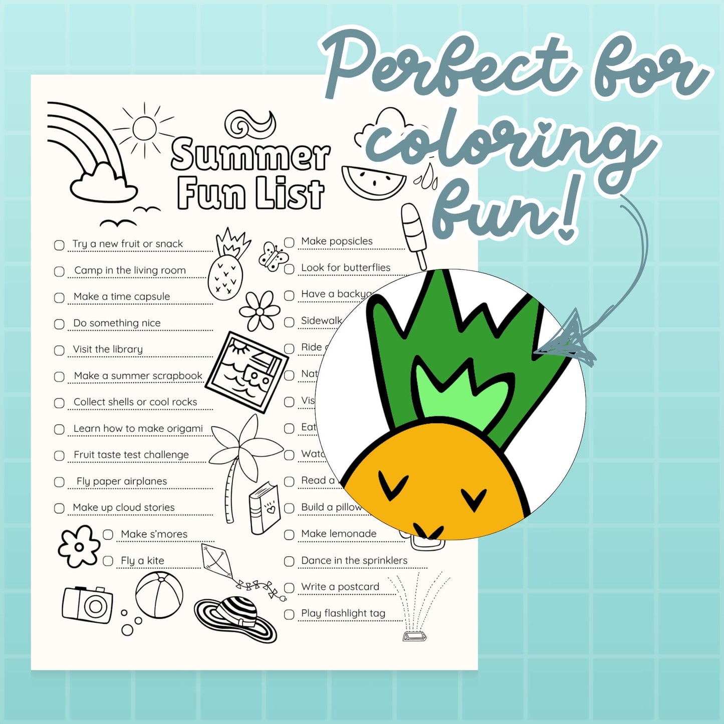 Summer Fun List – Printable Bundle for Kids