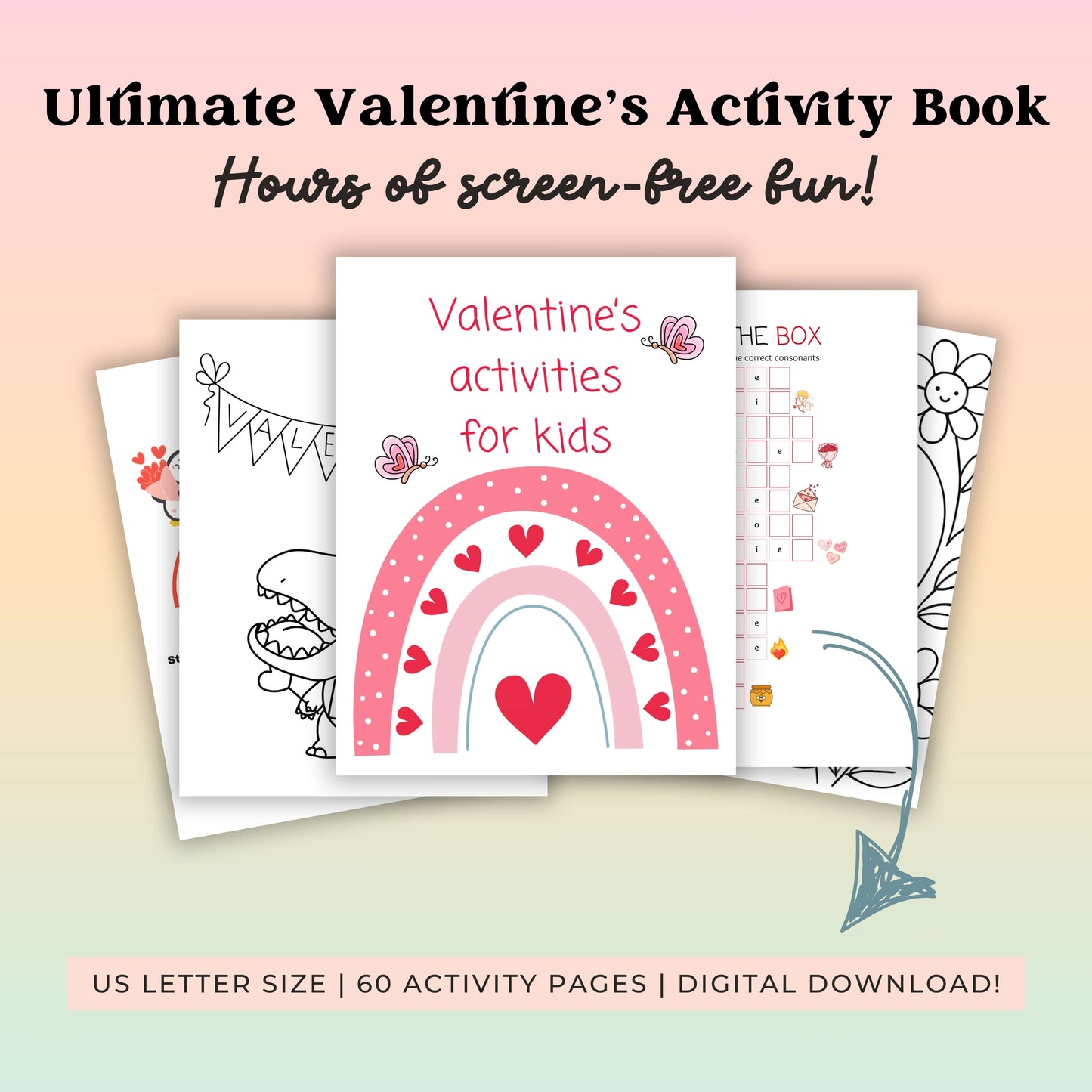 Valentine’s Day Activity Workbook for Kids | Printable Games, Puzzles & Fun Pages