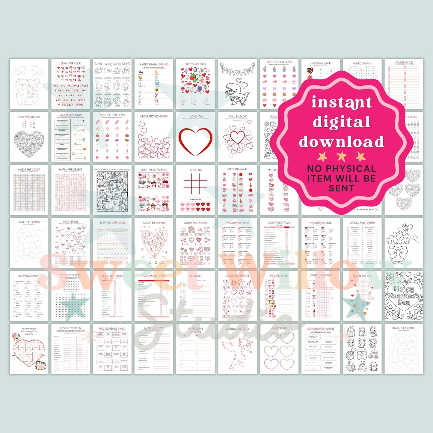 Valentine’s Day Activity Workbook for Kids | Printable Games, Puzzles & Fun Pages