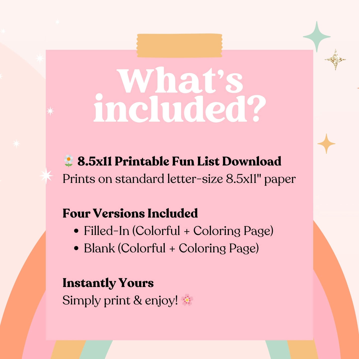 Summer Fun List – Printable Bundle for Kids