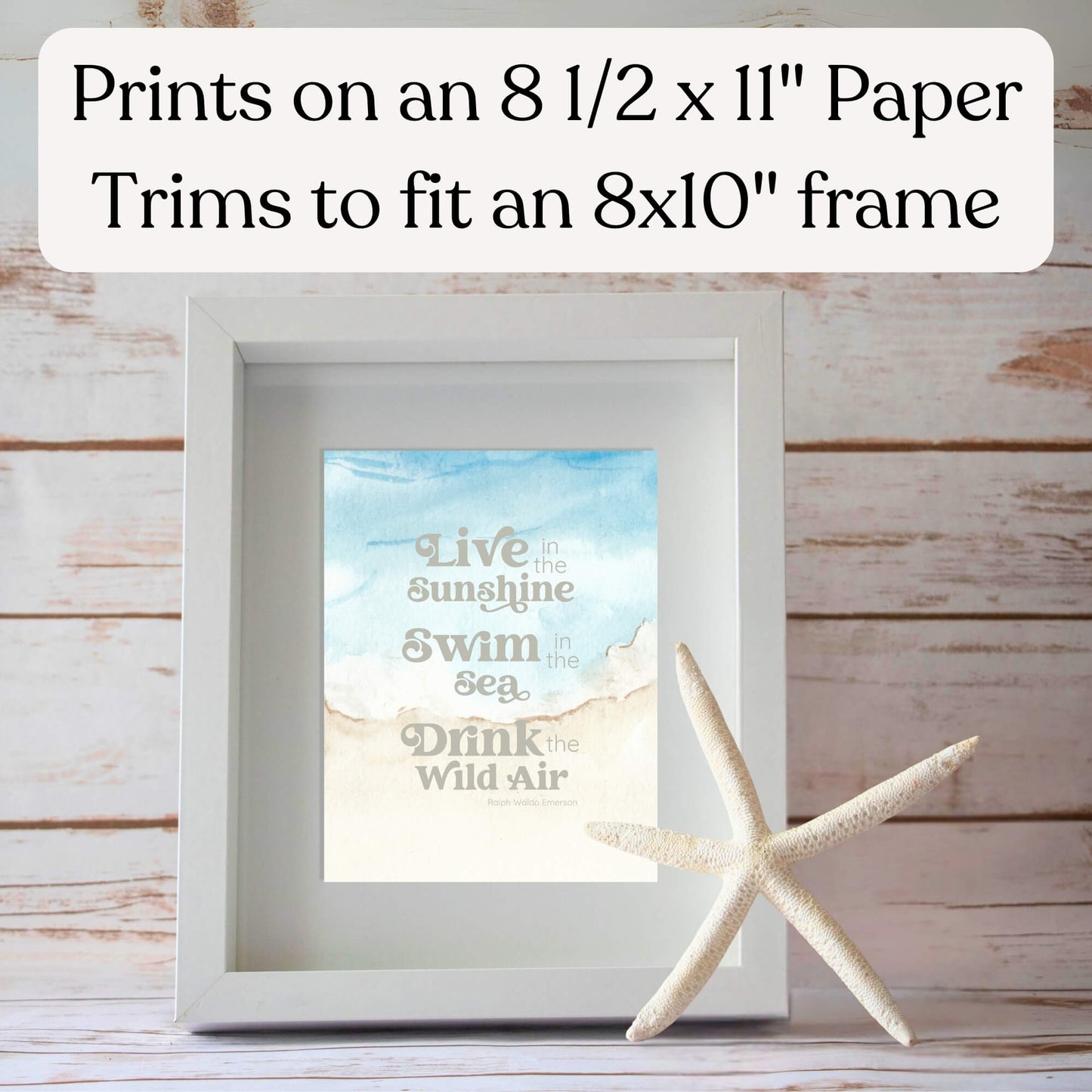 Live in the Sunshine, Swim in the Sea, Drink the Wild Air Art Print