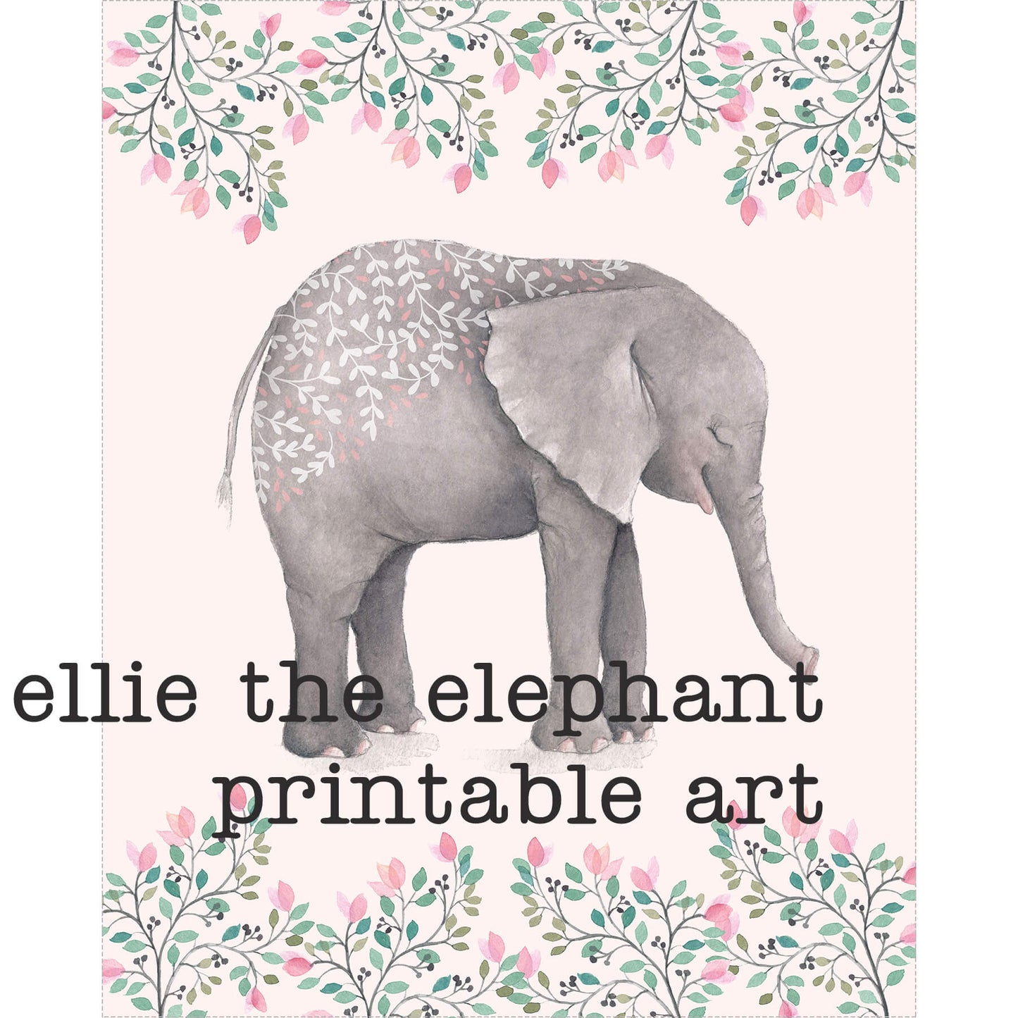 Ellie Elephant Printable Art Download