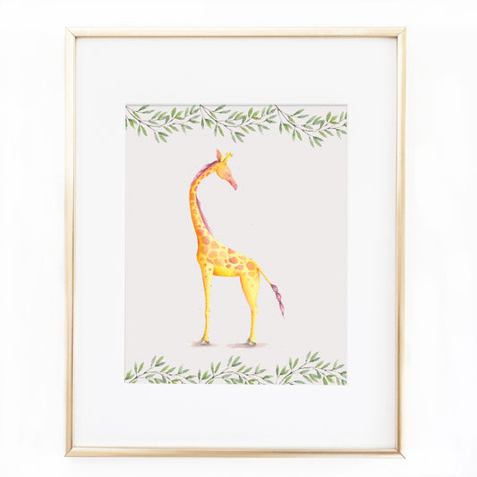 8x10 Watercolor Giraffe Nursery Printable Sweet Willow Studio